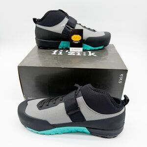 Fizik Gravita Tensor Mens Clip-In MTB Mountain Bike Shoes Grey Black 8.25 NEW